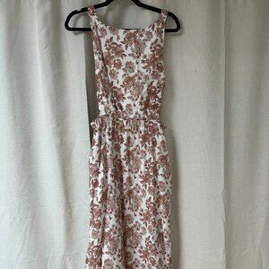 Floral Cutout Midi Dress